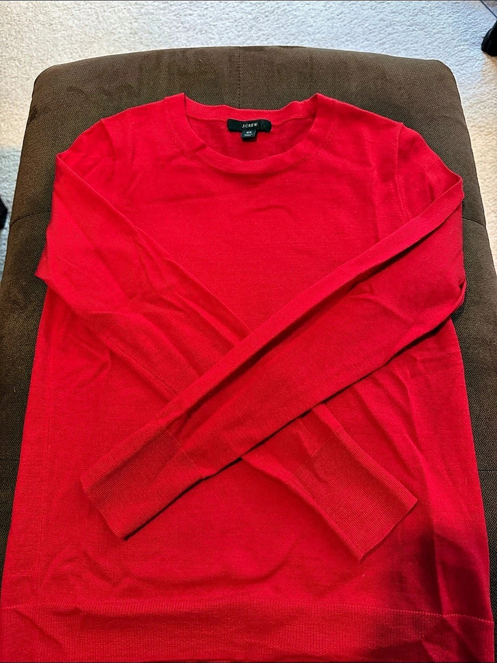 J.CREW Neck Sweater in Red Size XS Like New